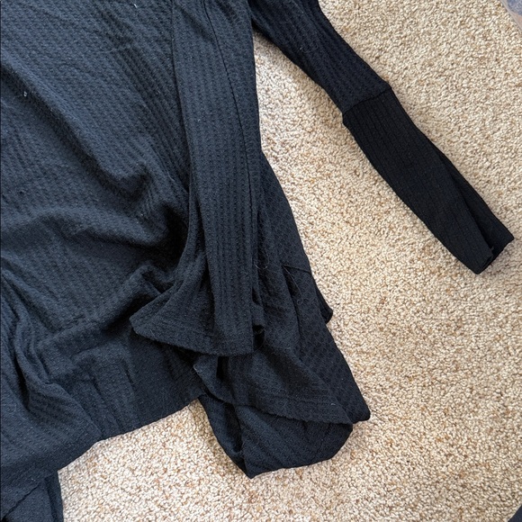 Sweet Romeo Black Open-Front Ribbed Cardigan - Picture 11 of 11